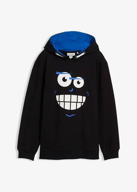 Sweatshirt med huva i ren bomull för barn, bonprix