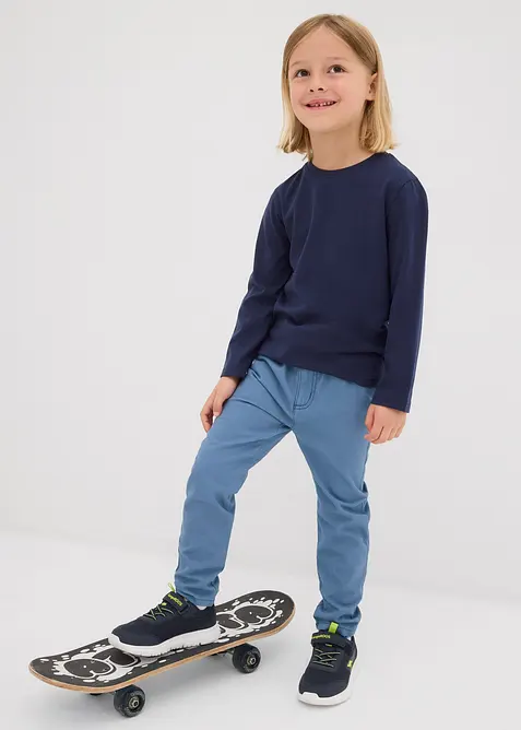 Långärmad tröja med ekologisk bomull för barn (3-pack), bonprix