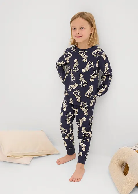 Pyjamas av mjuk bomull (4 delar), bonprix