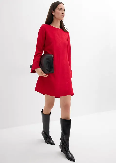 Miniklänning av strukturmaterial, bonprix