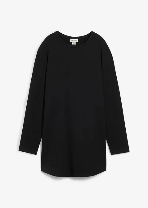 Lång mamma-/amningstopp i ekologisk bomull med sidslitsar, bonprix