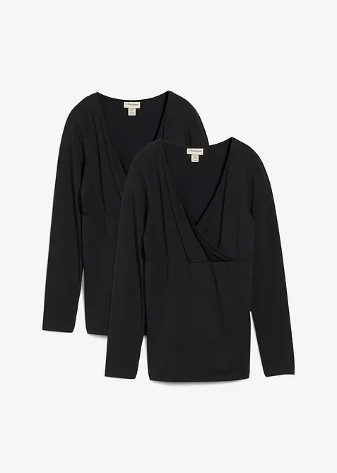 Mamma-/amningstopp i ekologisk bomull (2-pack), bonprix