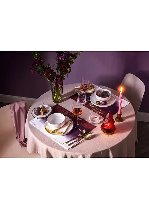 Tygservetter i ekologisk bomull med glansig bård (2-pack), bonprix