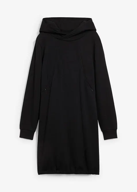 Mammaklänning med amningsöppning, i sweatshirtmaterial av ekologisk bomull, bonprix