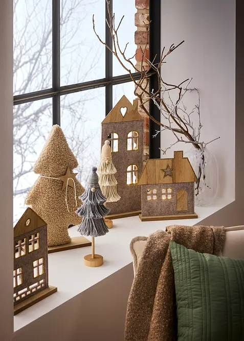 Prydnadsfigur med lurvig look (2-pack), bonprix