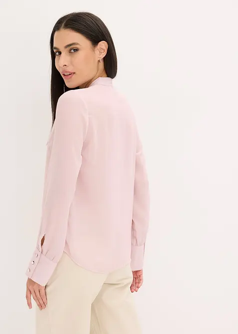 Chiffongblus med avtagbart knytband, bonprix