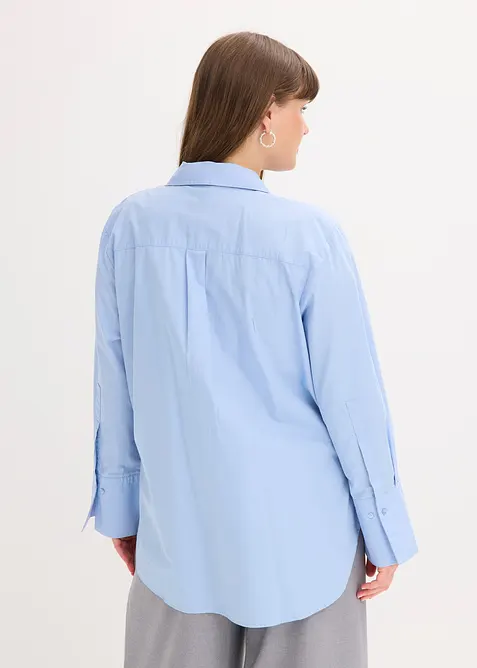 Knytblus av ren bomull, bonprix