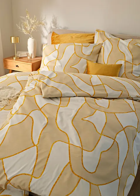 Påslakanset med grafiskt mönster, bonprix