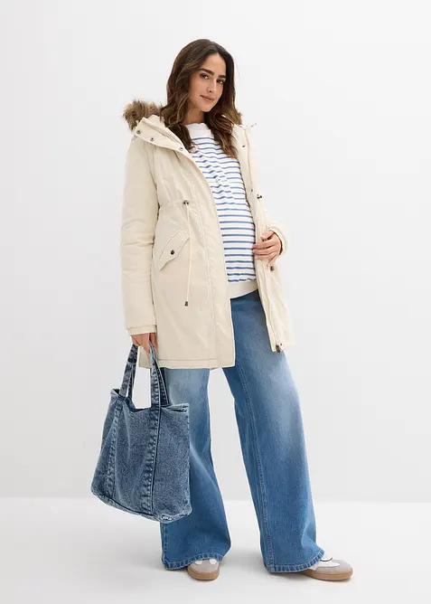 Mammaparkas med babyficka, bonprix