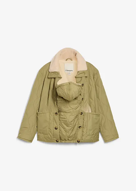 Mammajacka med teddyfoder och bebisficka, bonprix