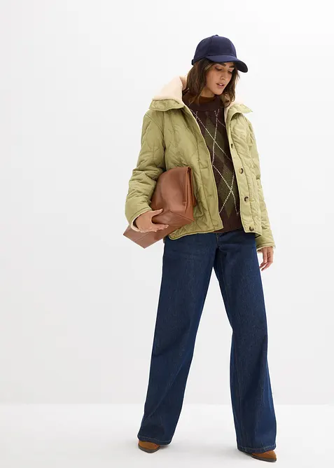 Mammajacka med teddyfoder och bebisficka, bonprix