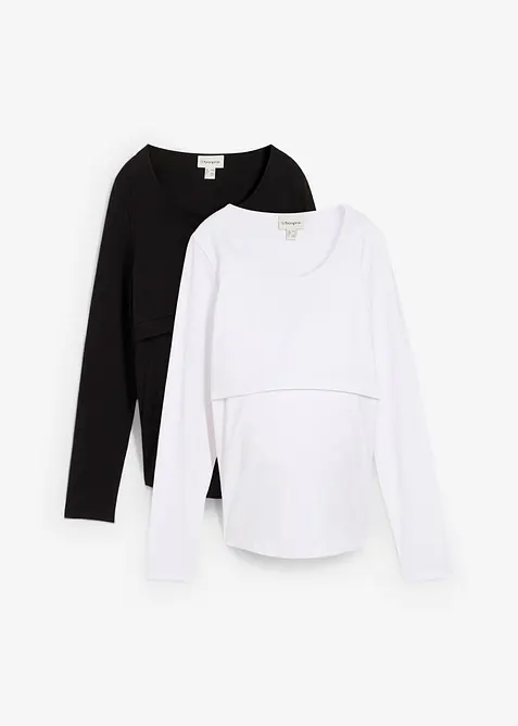 Mamma-/amningstopp i ekologisk bomull (2-pack), bonprix