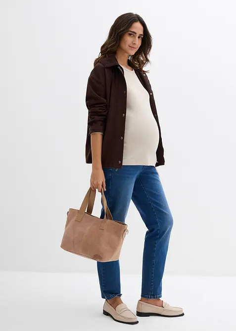 Ribbad mammatopp av ren bomull (2-pack), bonprix