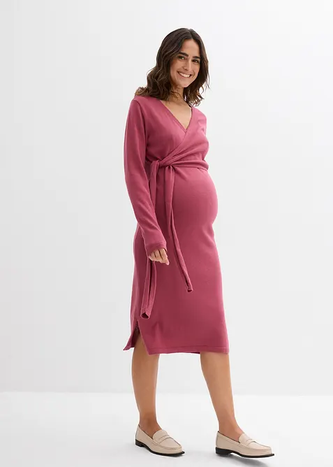 Mammaklänning med omlottlook i ren bomull, bonprix