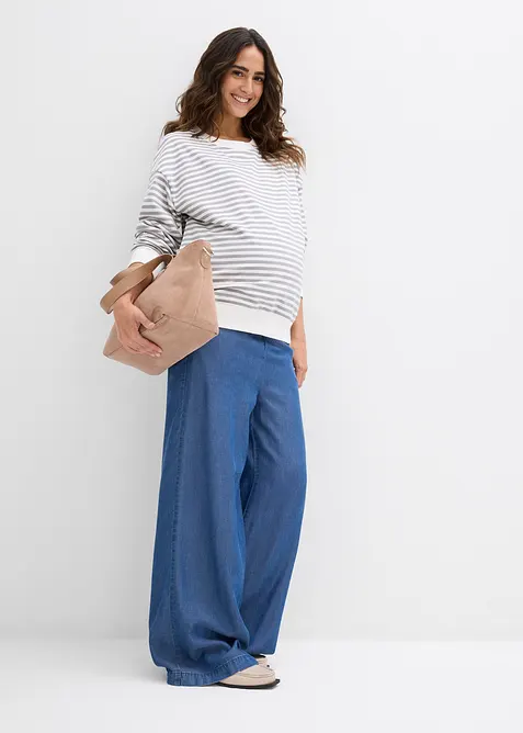 Mammasweatshirt med amningsfunktion  av ekologisk bomull, bonprix