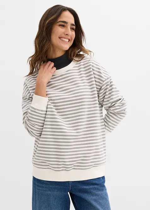 Mammasweatshirt med amningsfunktion  av ekologisk bomull, bonprix