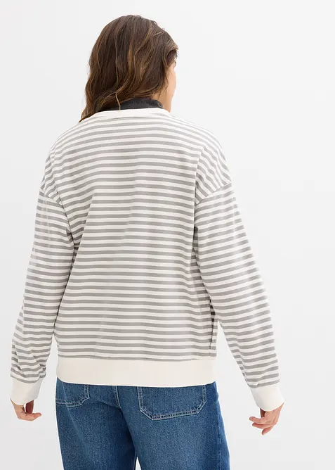 Mammasweatshirt med amningsfunktion  av ekologisk bomull, bonprix