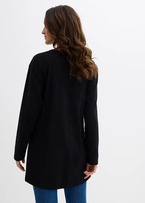 Lång mamma-/amningstopp i ekologisk bomull med sidslitsar, bonprix