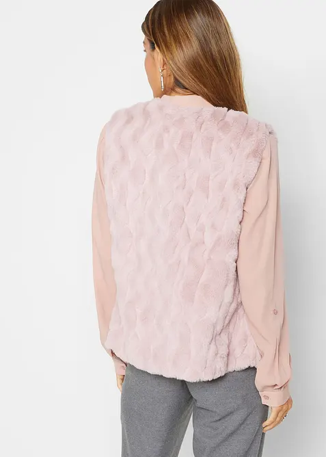 Trendig väst i pälsimitation, bonprix