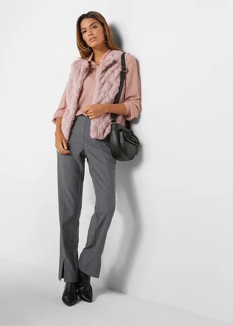 Trendig väst i pälsimitation, bonprix