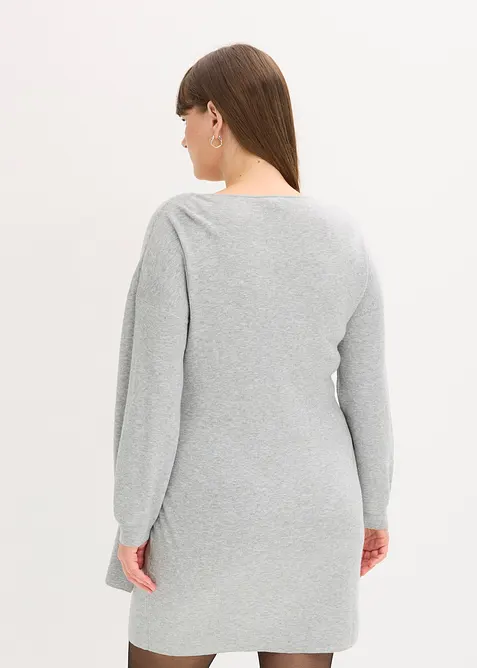 Stickad klänning i viskosmix, bonprix