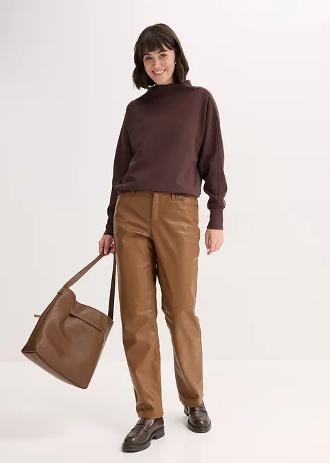 Oversizeweatshirt i mjuk och stabil trik&aring;, bonprix