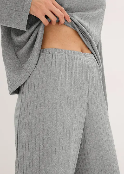 Pyjamas i mjuk pointellejersey, bonprix