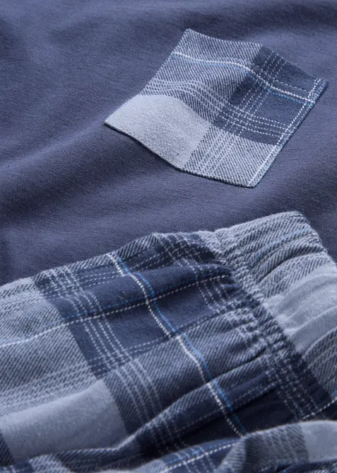 Pyjamas  med flanellbyxa i mjuk bomull, bonprix