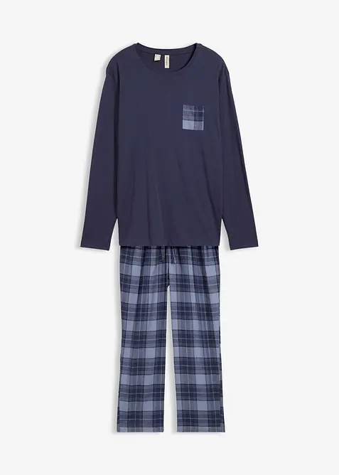 Pyjamas  med flanellbyxa i mjuk bomull, bonprix