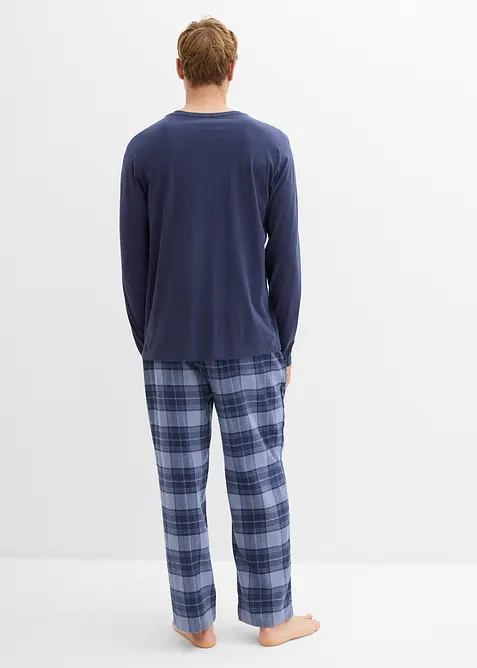 Pyjamas  med flanellbyxa i mjuk bomull, bonprix