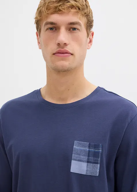 Pyjamas  med flanellbyxa i mjuk bomull, bonprix