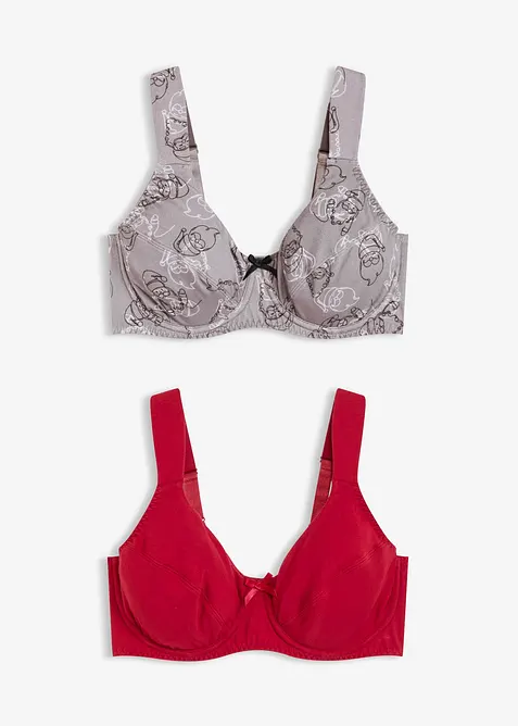 BH med bygel och ekologisk bomull (2-pack), bonprix