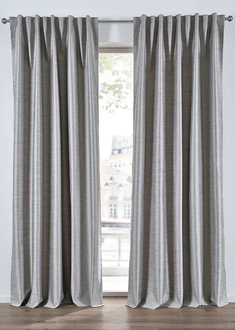 Mörkläggande gardinlängd med sidenlook (1-pack), bonprix
