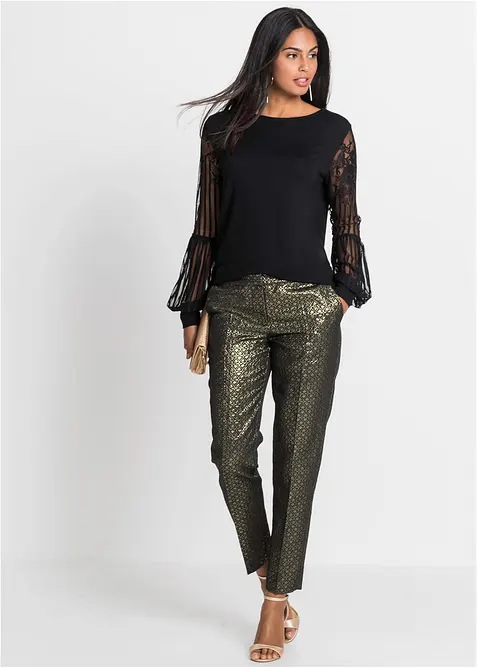 Långärmad topp av viskosmix, bonprix