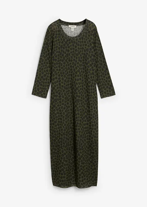 Trikåklänning i midilängd, bonprix