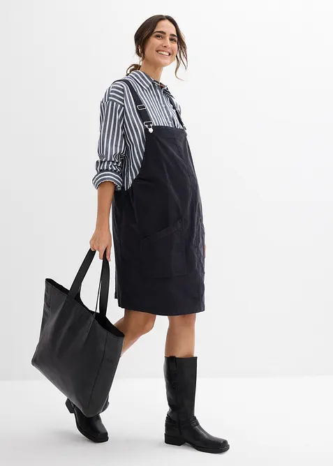 Mammasnickarklänning i stretchig bomullsmanchester, bonprix