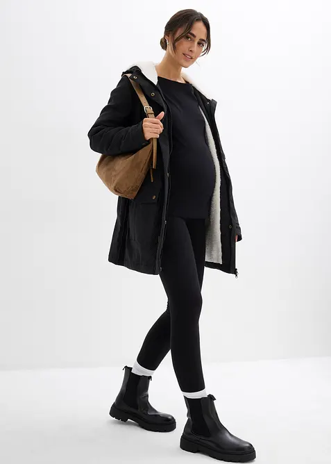 Mammajacka med teddyfoder och babyficka, bonprix