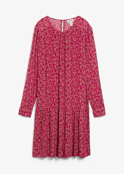 Klänning av viskosmaterial med mjukt fall, bonprix