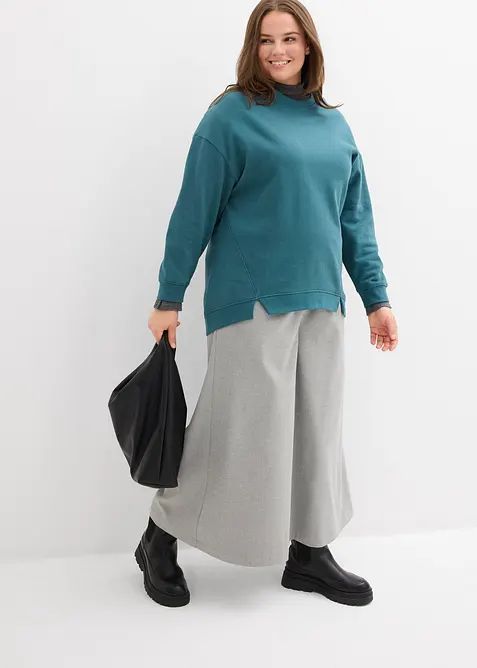 Oversizesweatshirt i bomullsmix, bonprix