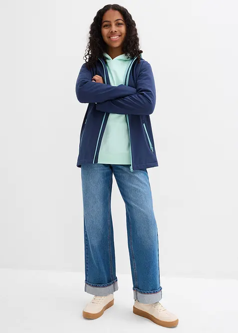 Vattenavvisande softshelljacka med huva, bonprix