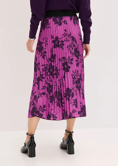 Mönstrad plisserad kjol, bonprix