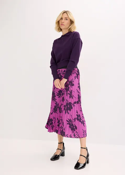 Mönstrad plisserad kjol, bonprix