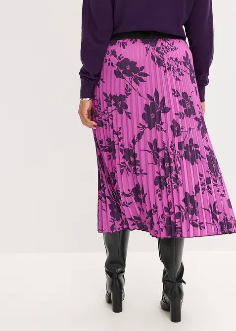 Mönstrad plisserad kjol, bonprix