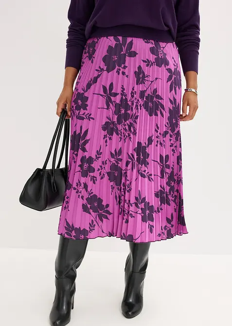 Mönstrad plisserad kjol, bonprix