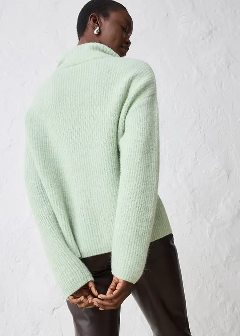 Oversizetröja i ylleblandning med alpackaull, bonprix