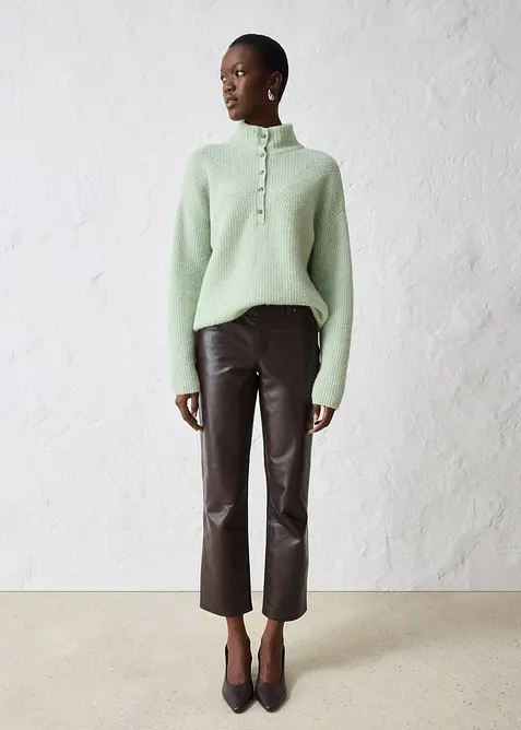 Oversizetröja i ylleblandning med alpackaull, bonprix