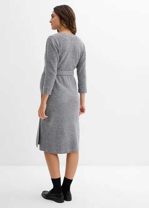 Extra mjuk stickad mamma-/amningsklänning med 3/4-ärm, bonprix