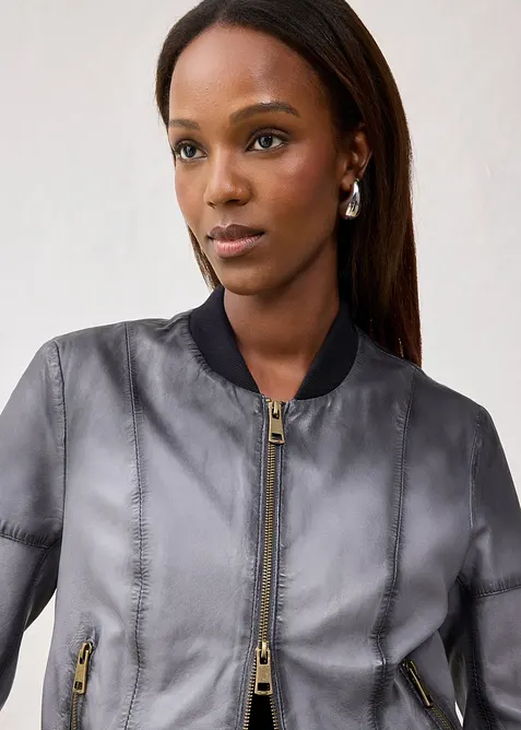 Skinnjacka i lammnappa, bonprix