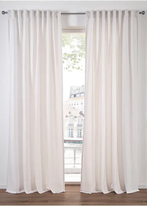 Gardin i återvunnet material (2-pack), bonprix