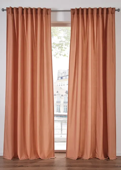 Gardin i återvunnet material (2-pack), bonprix